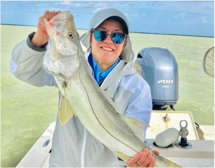 Woman holding Snook